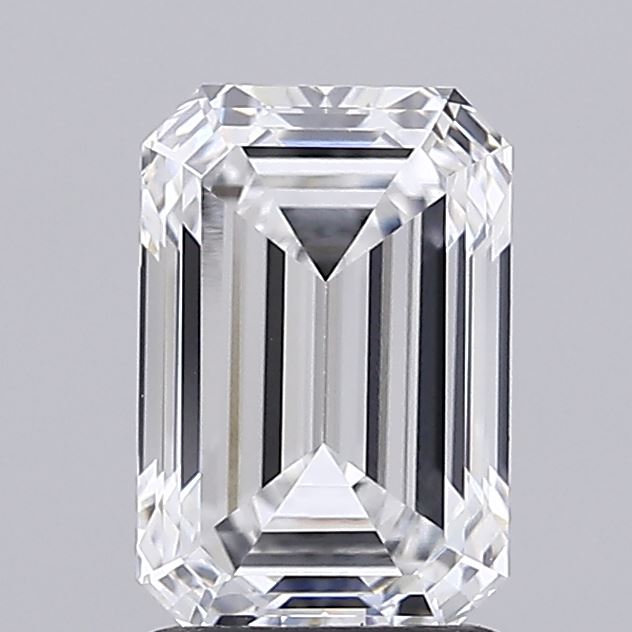 1.91 Carat Emerald Shaped, Ideal Cut, D Color, VVS2 Clarity, IGI Certified Lab Grown Diamond