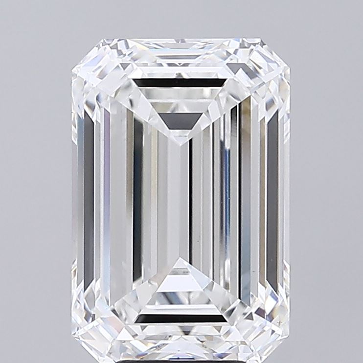 8.05 Carat Emerald Shaped, Ideal Cut, E Color, VS1 Clarity, IGI Certified Lab Grown Diamond