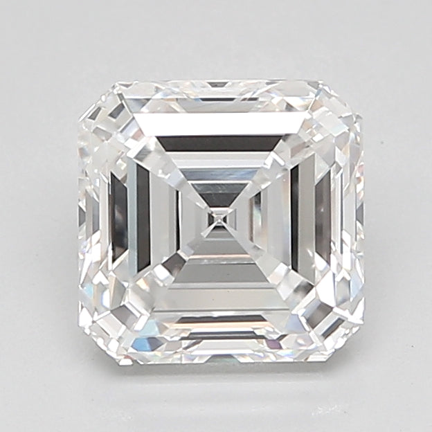 4.09 Carat Asscher Shaped, Ideal Cut, E Color, VS1 Clarity, IGI Certified Lab Grown Diamond