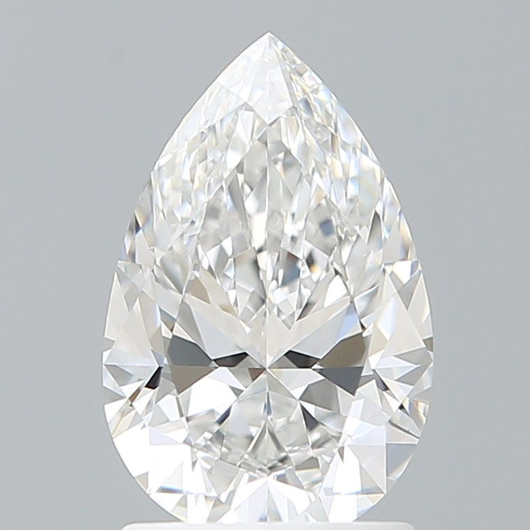 1.59 Carat Pear Shaped, Ideal Cut, E Color, VVS2 Clarity, IGI Certified Lab Grown Diamond