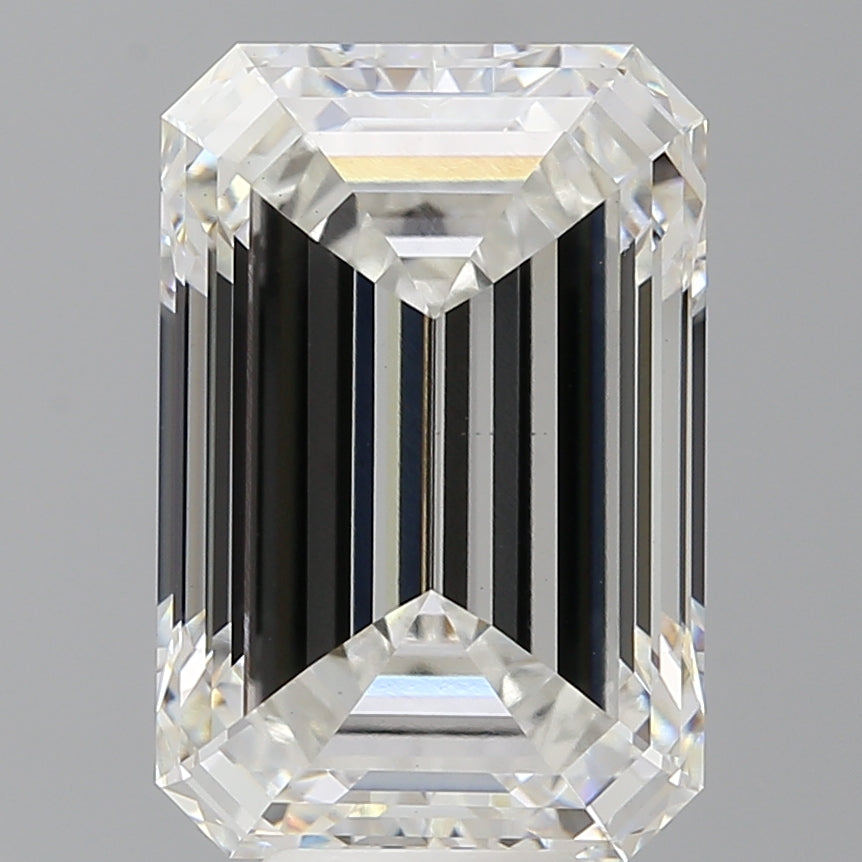 8.57 Carat Emerald Shaped, Ideal Cut, F Color, VS1 Clarity, IGI Certified Lab Grown Diamond