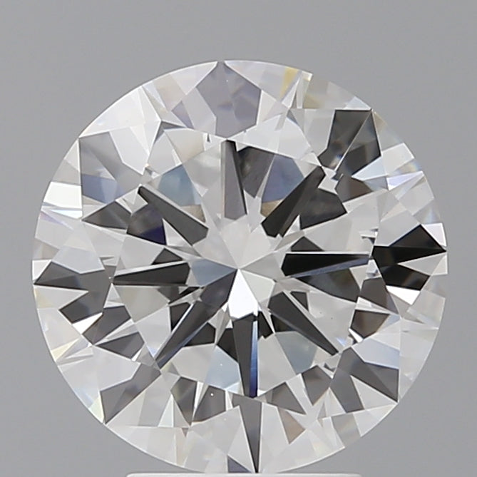 4.02 Carat Round Shaped, Excellent Cut, F Color, VVS2 Clarity, IGI Certified Lab Grown Diamond