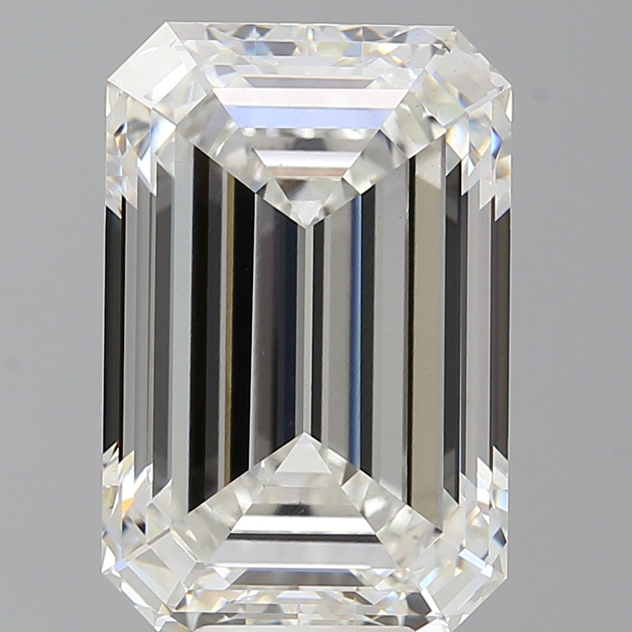 9.56 Carat Emerald Shaped, Ideal Cut, F Color, VS1 Clarity, IGI Certified Lab Grown Diamond