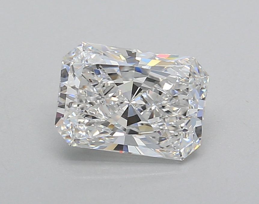 1.27 Carat Radiant Shaped, Excellent Cut, D Color, VVS2 Clarity, IGI Certified Lab Grown Diamond