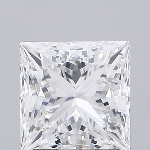 2.04 Carat Princess Shaped, Ideal Cut, E Color, VS1 Clarity, IGI Certified Lab Grown Diamond