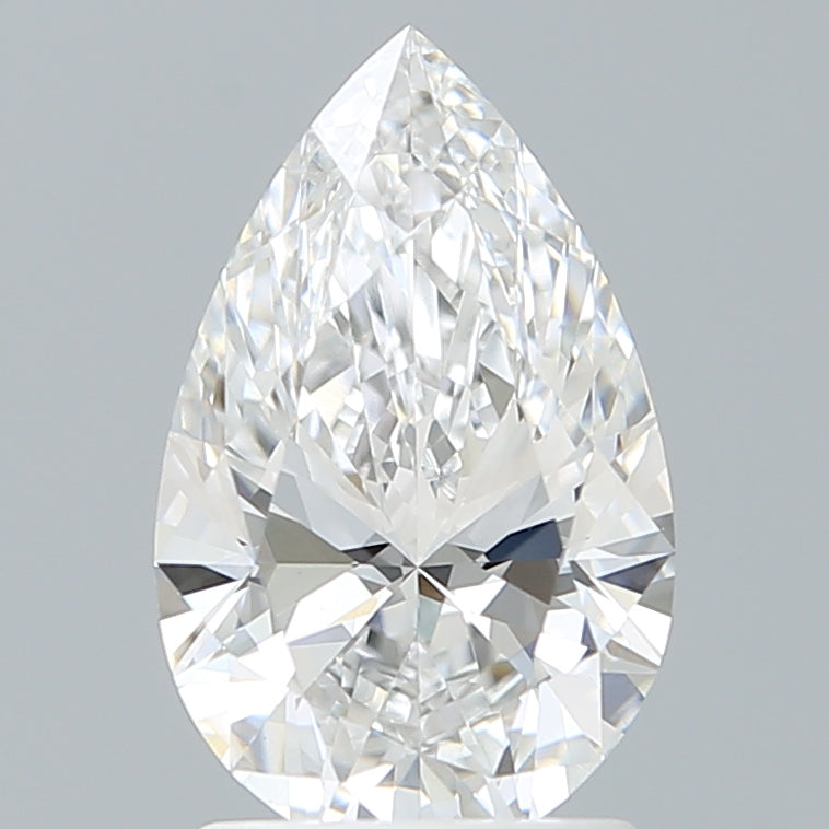 1.87 Carat Pear Shaped, Ideal Cut, E Color, VVS2 Clarity, IGI Certified Lab Grown Diamond