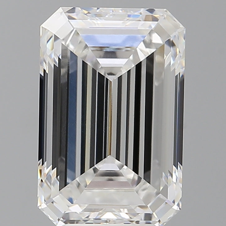 5.55 Carat Emerald Shaped, Excellent Cut, E Color, VVS2 Clarity, IGI Certified Lab Grown Diamond
