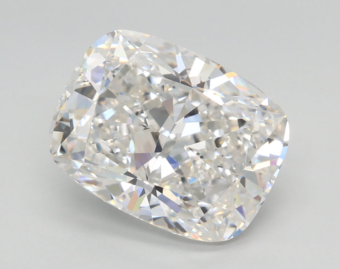 4.09 Carat Cushion Shaped, Very Good Cut, F Color, VVS1 Clarity, IGI Certified Lab Grown Diamond