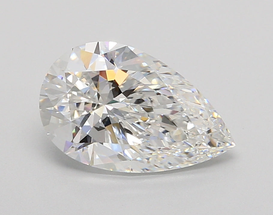 2.07 Carat Pear Shaped, Ideal Cut, E Color, VVS1 Clarity, IGI Certified Lab Grown Diamond