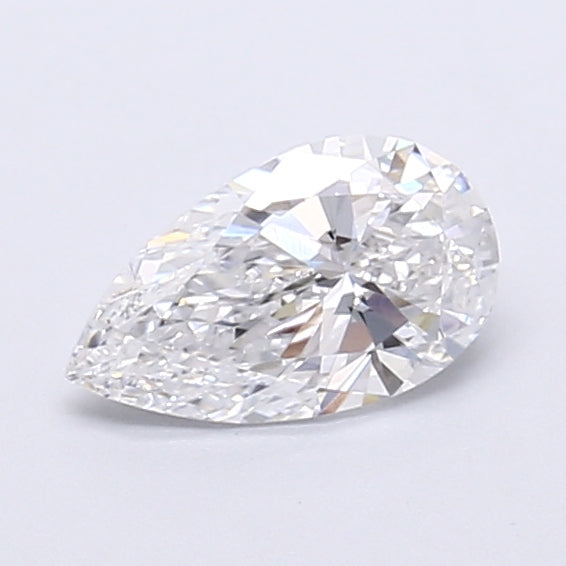 0.56 Carat Pear Shaped, Very Good Cut, D Color, VVS2 Clarity, IGI Certified Lab Grown Diamond