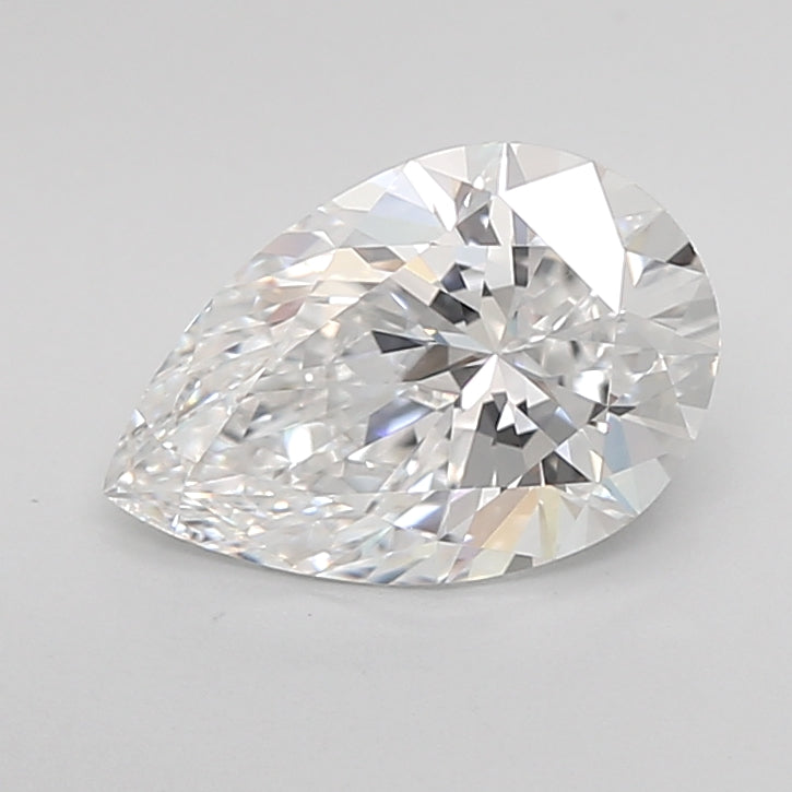1.55 Carat Pear Shaped, Ideal Cut, E Color, VVS2 Clarity, IGI Certified Lab Grown Diamond