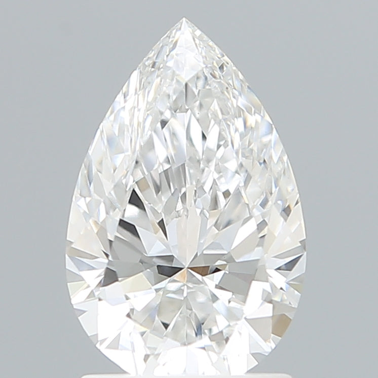 1.57 Carat Pear Shaped, Ideal Cut, D Color, VVS2 Clarity, IGI Certified Lab Grown Diamond