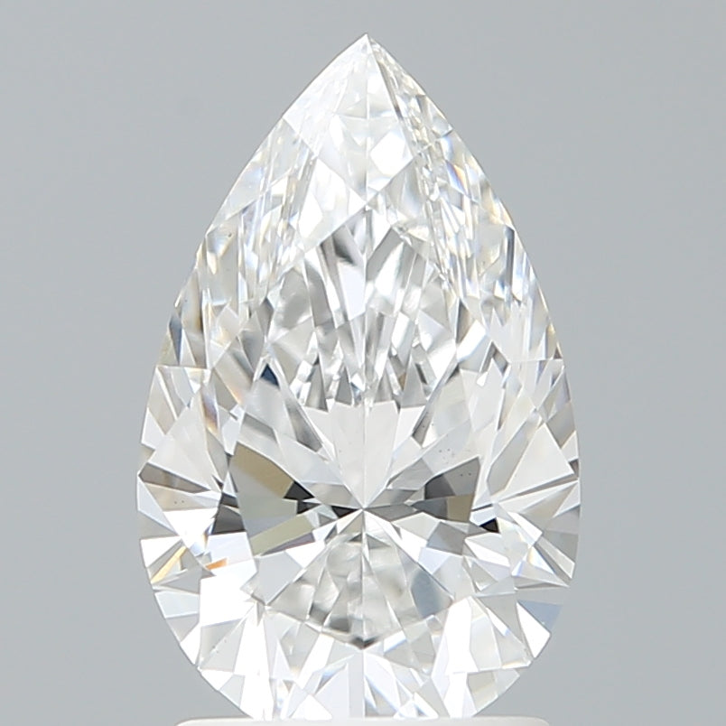1.94 Carat Pear Shaped, Ideal Cut, E Color, VVS2 Clarity, IGI Certified Lab Grown Diamond