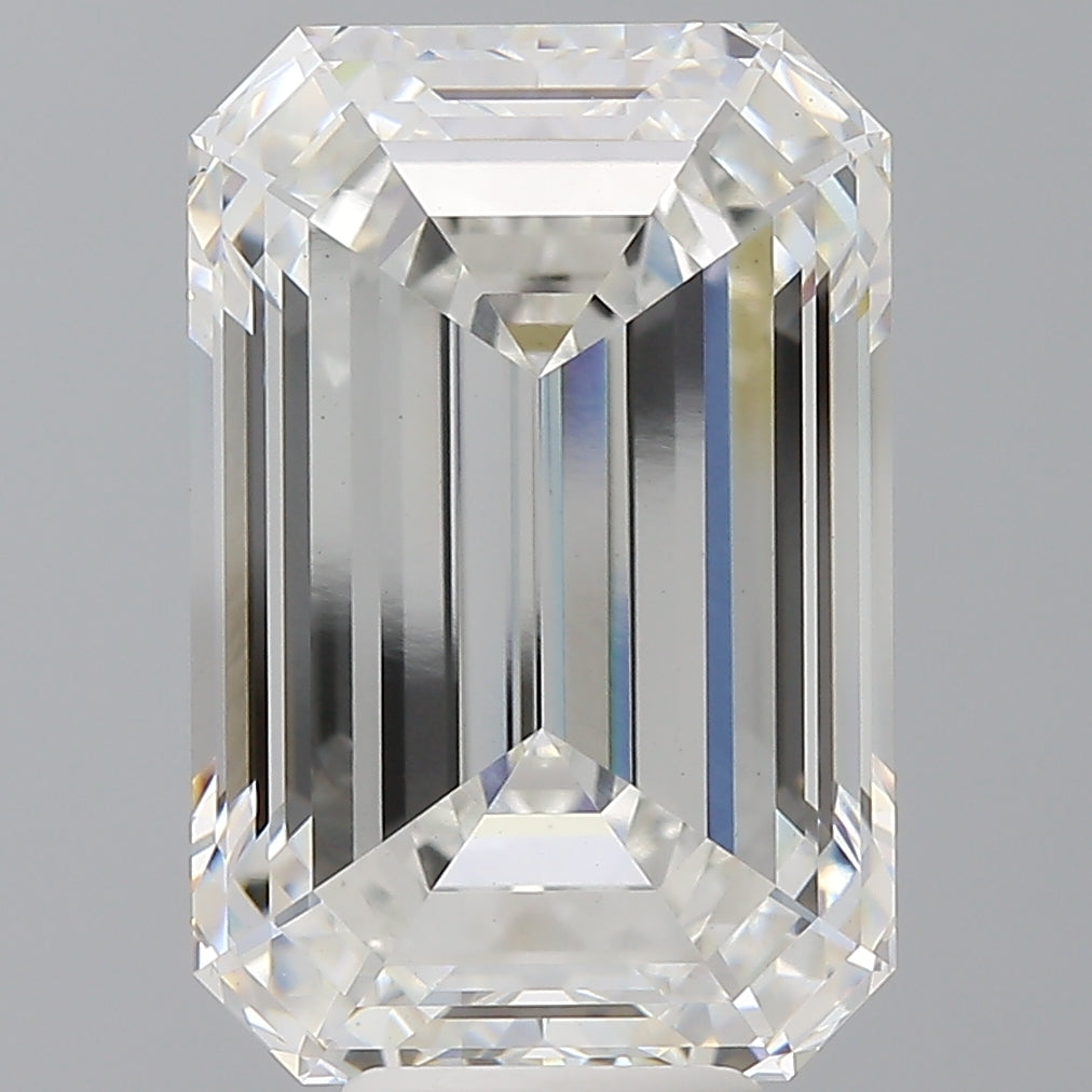 9.59 Carat Emerald Shaped, Ideal Cut, F Color, VS1 Clarity, IGI Certified Lab Grown Diamond