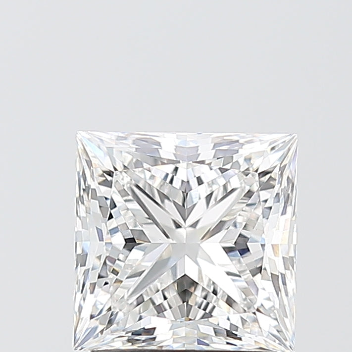 2.08 Carat Princess Shaped, Ideal Cut, D Color, VVS2 Clarity, IGI Certified Lab Grown Diamond