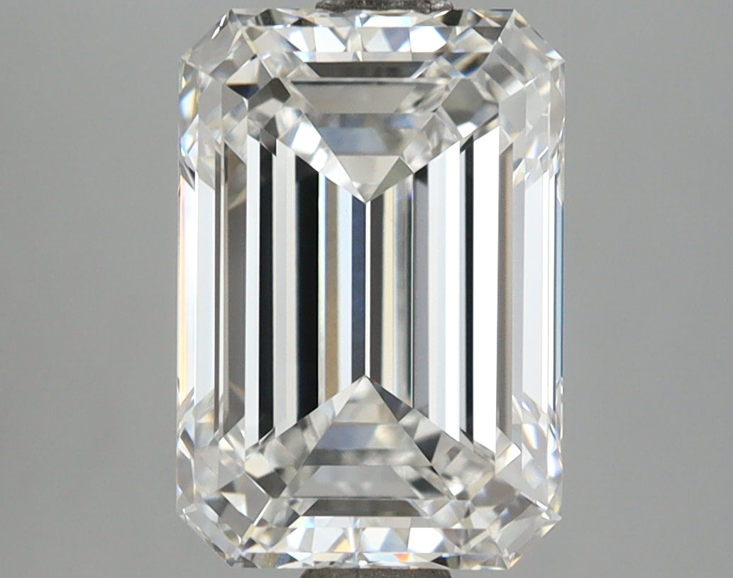 4.03 Carat Emerald Shaped, Ideal Cut, E Color, VVS2 Clarity, IGI Certified Lab Grown Diamond