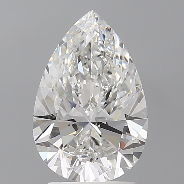 2.55 Carat Pear Shaped, Ideal Cut, E Color, VVS2 Clarity, IGI Certified Lab Grown Diamond
