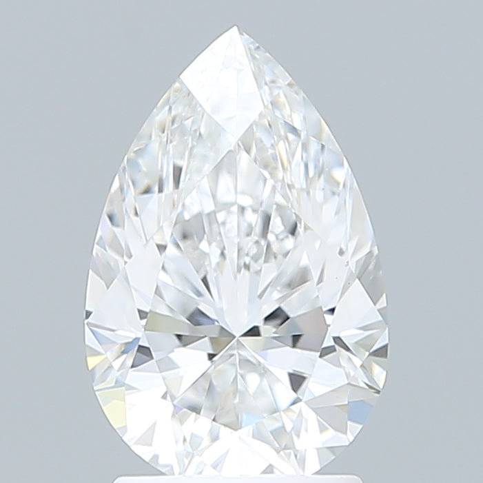 2.21 Carat Pear Shaped, Excellent Cut, D Color, VVS2 Clarity, IGI Certified Lab Grown Diamond