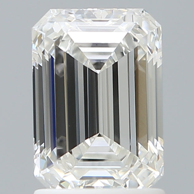 1.79 Carat Emerald Shaped, Ideal Cut, F Color, VVS2 Clarity, IGI Certified Lab Grown Diamond