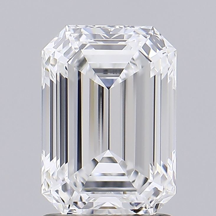1.39 Carat Emerald Shaped, Ideal Cut, D Color, IF Clarity, IGI Certified Lab Grown Diamond