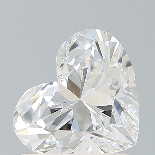 1.12 Carat Heart Shaped, Ideal Cut, D Color, VS1 Clarity, IGI Certified Lab Grown Diamond
