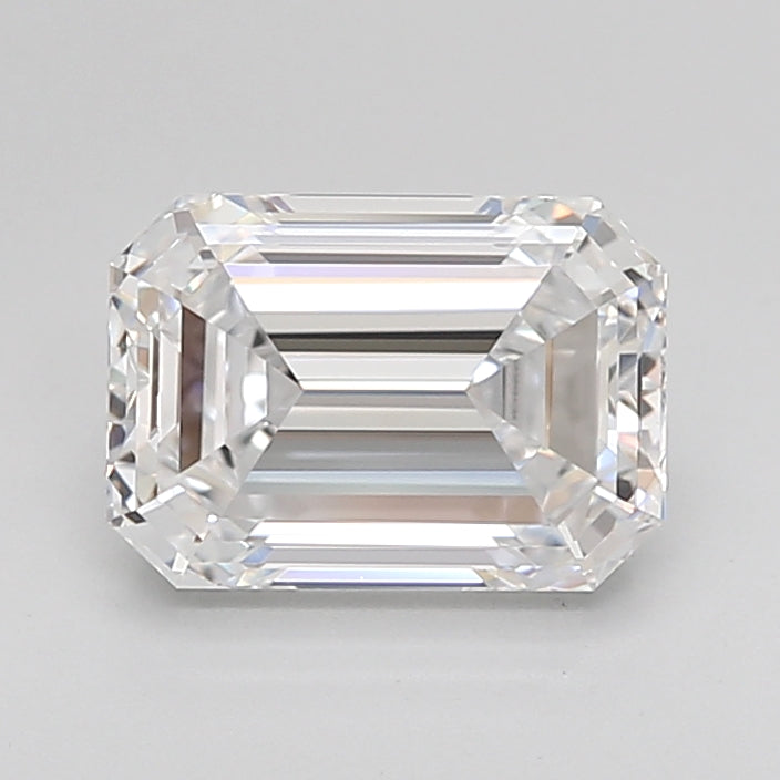 2.02 Carat Emerald Shaped, Ideal Cut, D Color, IF Clarity, IGI Certified Lab Grown Diamond