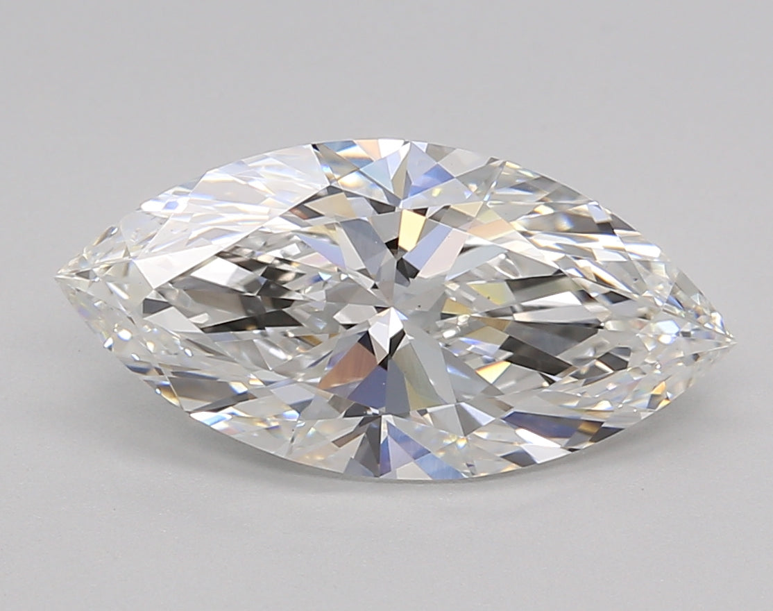 2.89 Carat Marquise Shaped, Excellent Cut, F Color, VVS2 Clarity, IGI Certified Lab Grown Diamond
