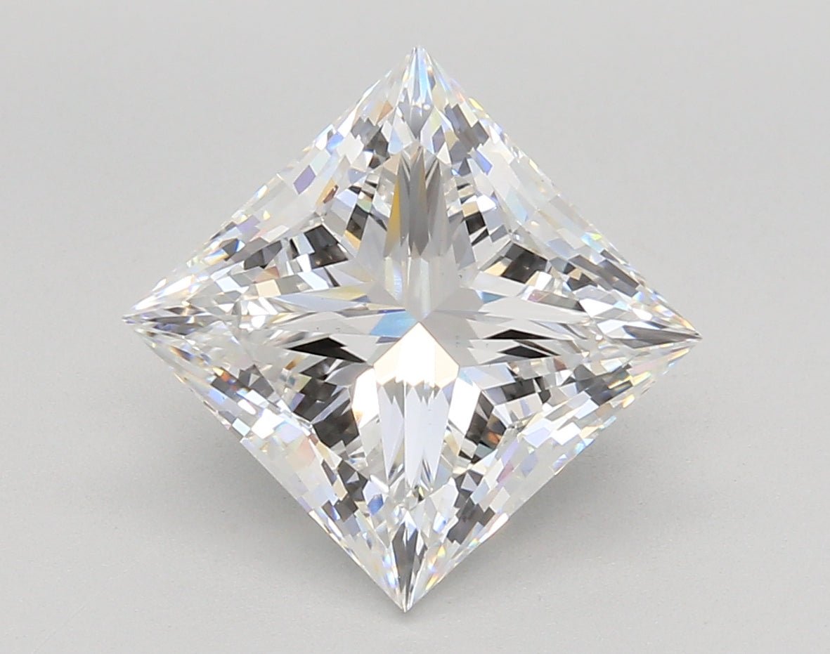 5.00 Carat Princess Shaped, Ideal Cut, E Color, VS1 Clarity, IGI Certified Lab Grown Diamond