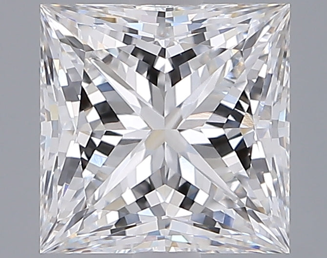 2.47 Carat Princess Shaped, Ideal Cut, E Color, VVS2 Clarity, IGI Certified Lab Grown Diamond