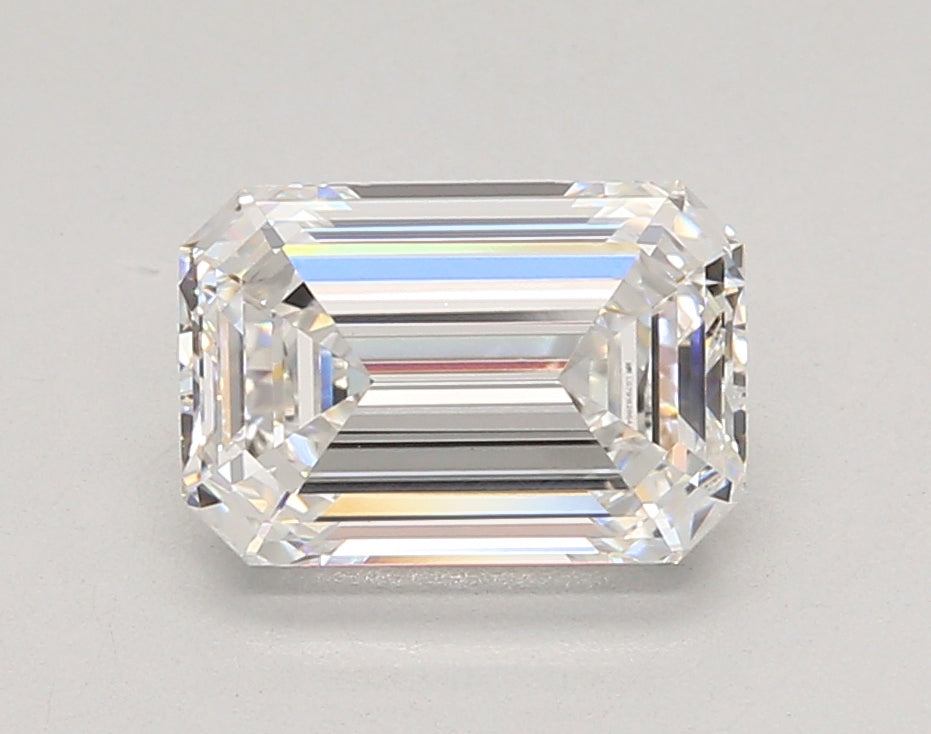 2.55 Carat Emerald Shaped, Ideal Cut, E Color, VVS2 Clarity, IGI Certified Lab Grown Diamond