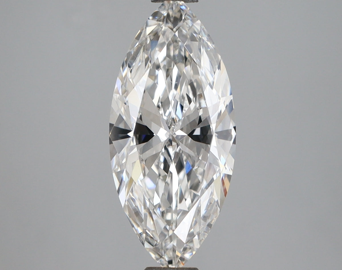2.08 Carat Marquise Shaped, Excellent Cut, E Color, VVS2 Clarity, IGI Certified Lab Grown Diamond