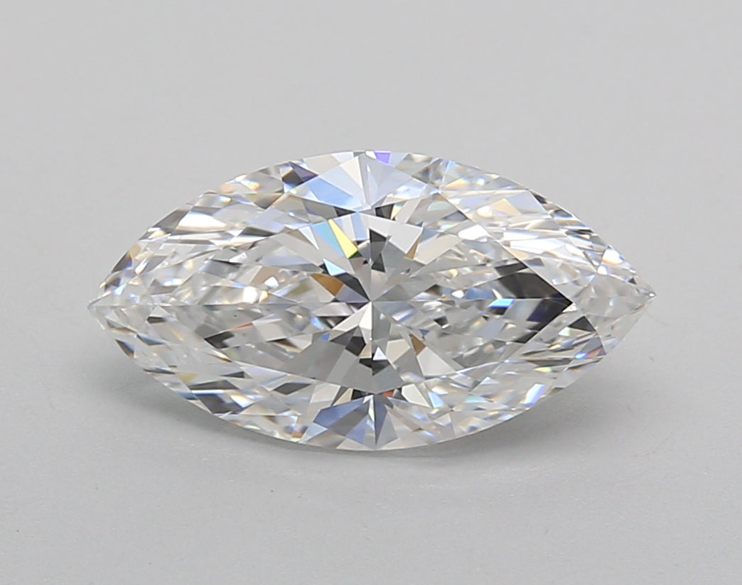 2.02 Carat Marquise Shaped, Excellent Cut, D Color, VVS2 Clarity, IGI Certified Lab Grown Diamond