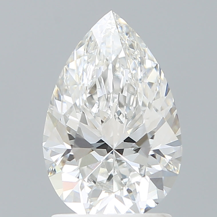 1.77 Carat Pear Shaped, Excellent Cut, E Color, VVS2 Clarity, IGI Certified Lab Grown Diamond