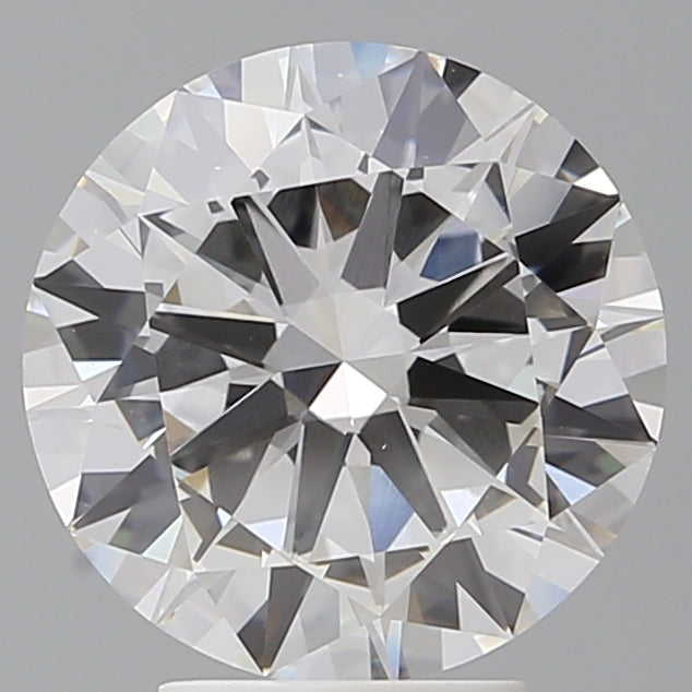4.03 Carat Round Shaped, Excellent Cut, F Color, VVS2 Clarity, IGI Certified Lab Grown Diamond