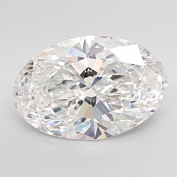 5.07 Carat Oval Shaped, Ideal Cut, F Color, VVS2 Clarity, IGI Certified Lab Grown Diamond