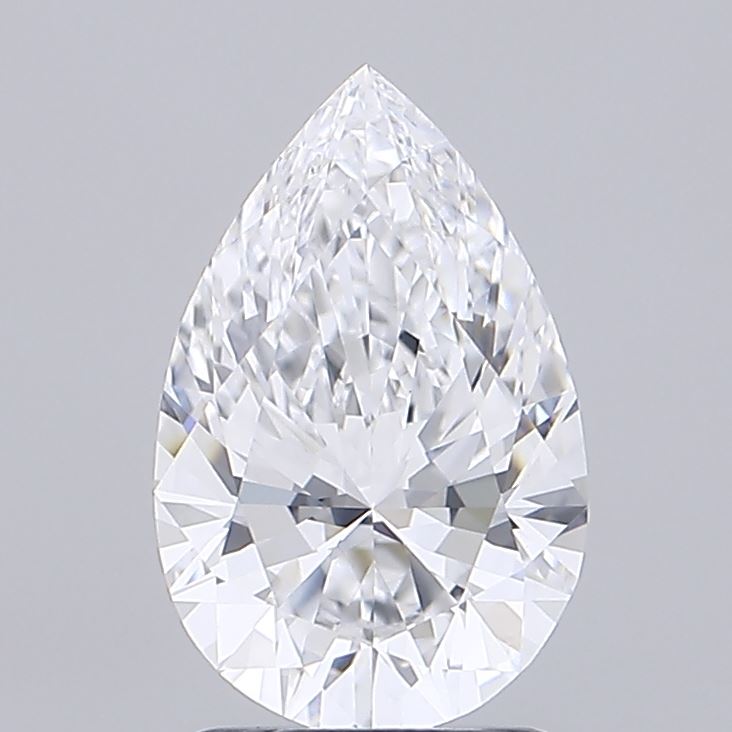 1.92 Carat Pear Shaped, Ideal Cut, D Color, VVS2 Clarity, IGI Certified Lab Grown Diamond