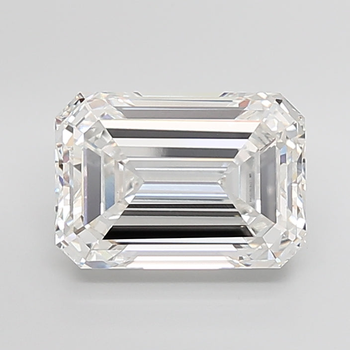 10.06 Carat Emerald Shaped, Ideal Cut, F Color, VVS2 Clarity, IGI Certified Lab Grown Diamond