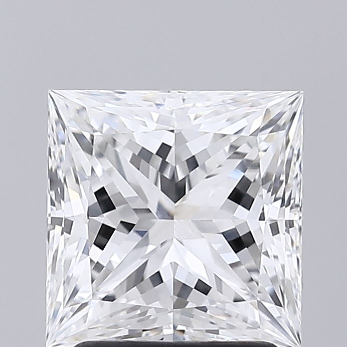 2.21 Carat Princess Shaped, Ideal Cut, E Color, VVS2 Clarity, IGI Certified Lab Grown Diamond