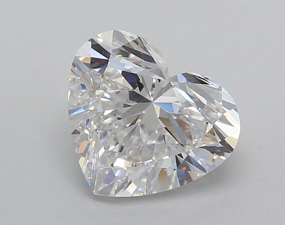 2.50 Carat Heart Shaped, Very Good Cut, D Color, VS1 Clarity, IGI Certified Lab Grown Diamond