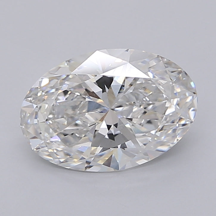 2.05 Carat Oval Shaped, Ideal Cut, F Color, VVS2 Clarity, IGI Certified Lab Grown Diamond