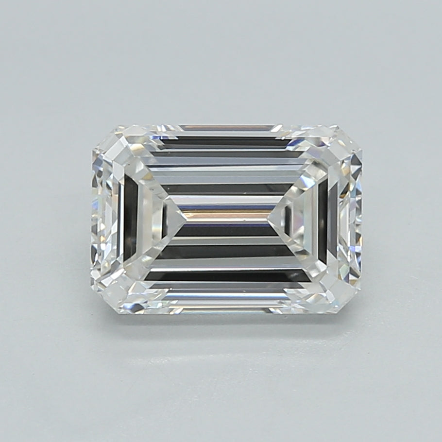 2.00 Carat Emerald Shaped, Ideal Cut, F Color, VVS2 Clarity, IGI Certified Lab Grown Diamond