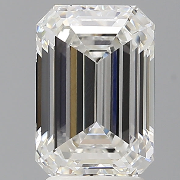 3.09 Carat Emerald Shaped, Ideal Cut, F Color, VVS2 Clarity, IGI Certified Lab Grown Diamond