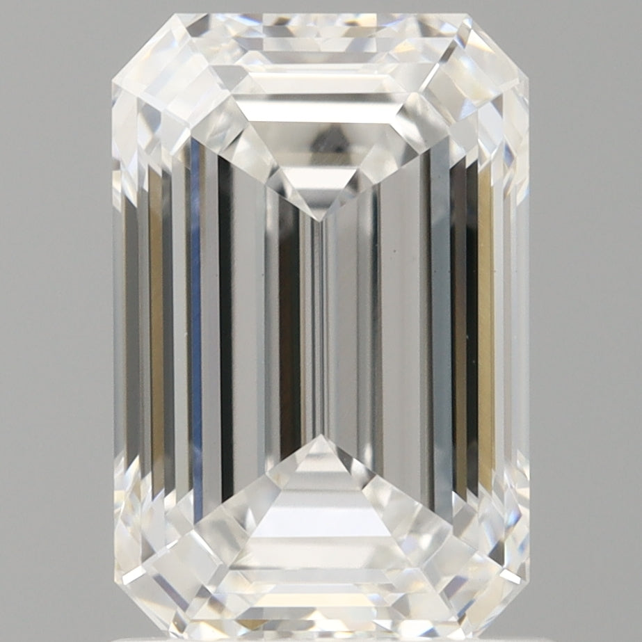 1.57 Carat Emerald Shaped, Ideal Cut, D Color, VVS2 Clarity, IGI Certified Lab Grown Diamond