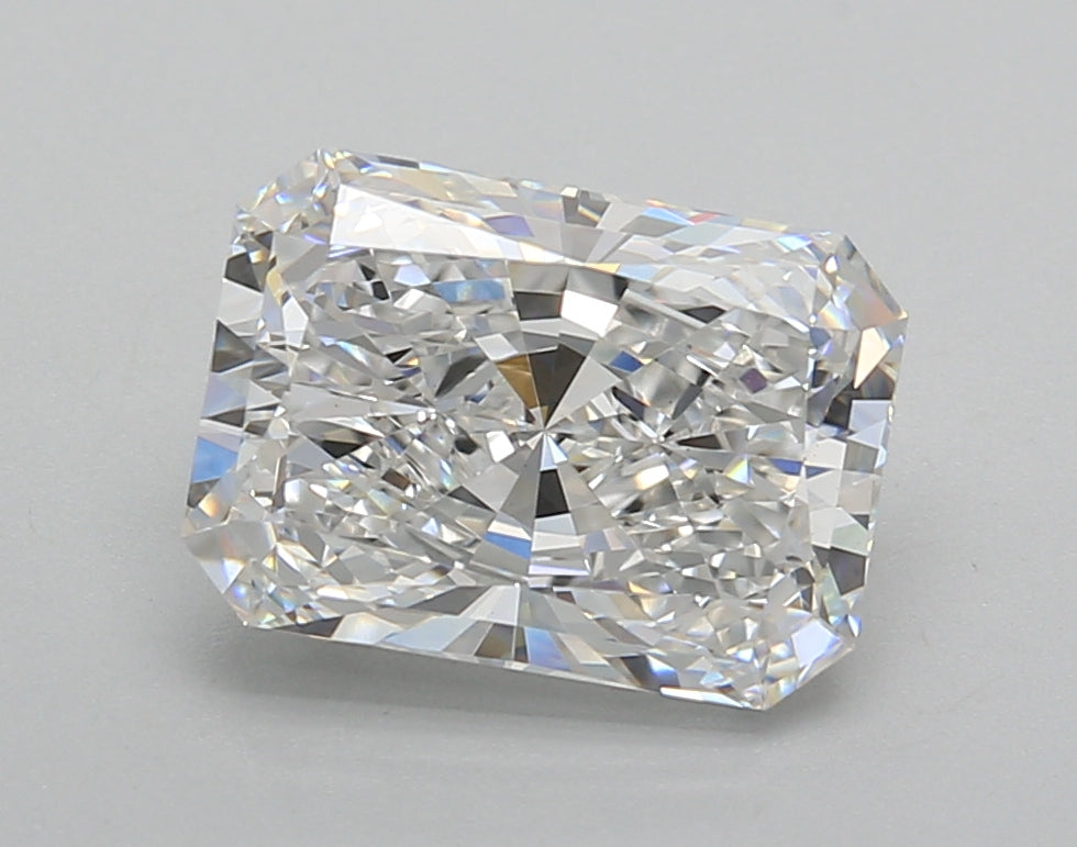 2.67 Carat Radiant Shaped, Excellent Cut, D Color, VS1 Clarity, IGI Certified Lab Grown Diamond