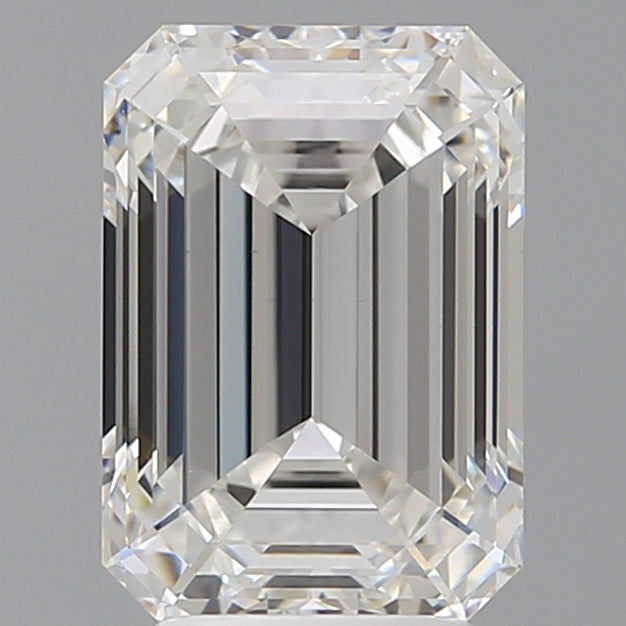 4.01 Carat Emerald Shaped, Ideal Cut, F Color, VVS2 Clarity, IGI Certified Lab Grown Diamond