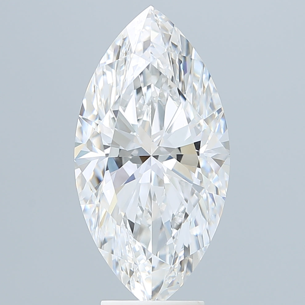 5.30 Carat Marquise Shaped, Excellent Cut, E Color, VVS2 Clarity, IGI Certified Lab Grown Diamond