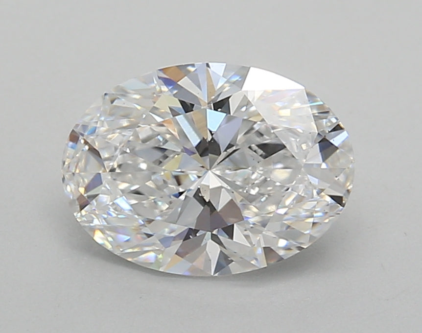 1.69 Carat Oval Shaped, Excellent Cut, D Color, VS2 Clarity, IGI Certified Lab Grown Diamond