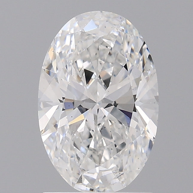 1.59 Carat Oval Shaped, Ideal Cut, D Color, VS2 Clarity, IGI Certified Lab Grown Diamond