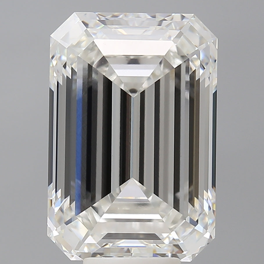 10.10 Carat Emerald Shaped, Ideal Cut, F Color, VVS2 Clarity, IGI Certified Lab Grown Diamond