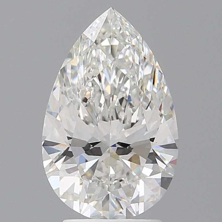 3.09 Carat Pear Shaped, Ideal Cut, F Color, VVS2 Clarity, IGI Certified Lab Grown Diamond